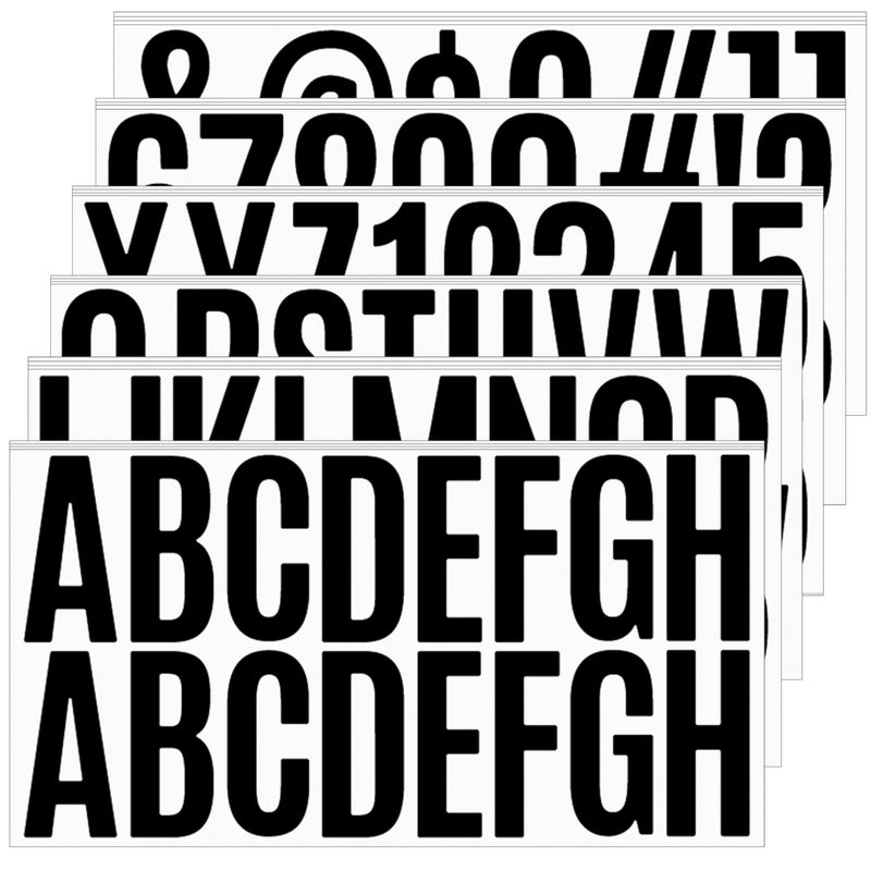 AVERZELLA 24 Sheets Large Letter Stickers 2.5inch Black 400 Pieces 2.5 "" Alphabet Number Stickers Self Adhesive Vinyl Stickers Letter And Number Kit  Mailbox Numbers Sticker for Poster Sign Door Business - Image 1