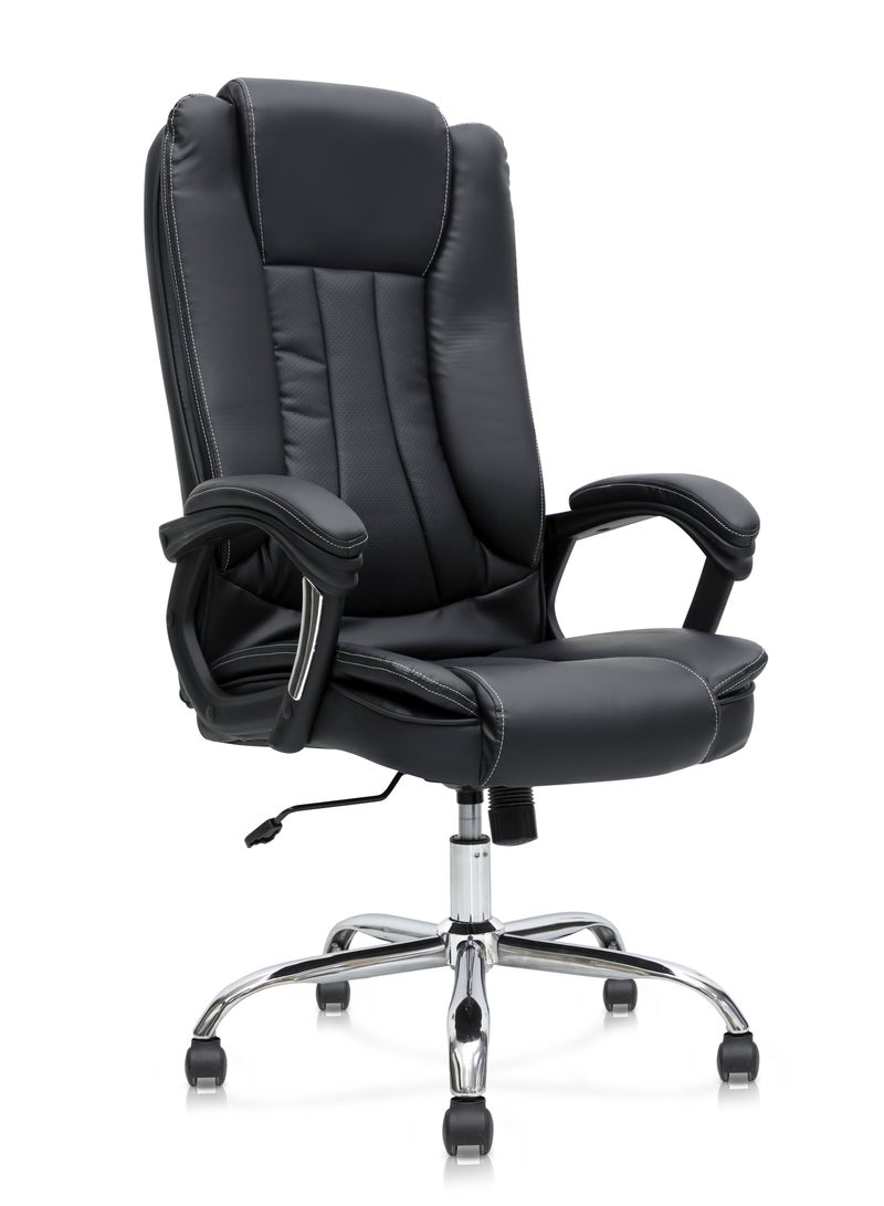 Multi Home Furniture Executive Black Ergonomic Office Chair with Footrest MH-7339-Black0 - Image 1