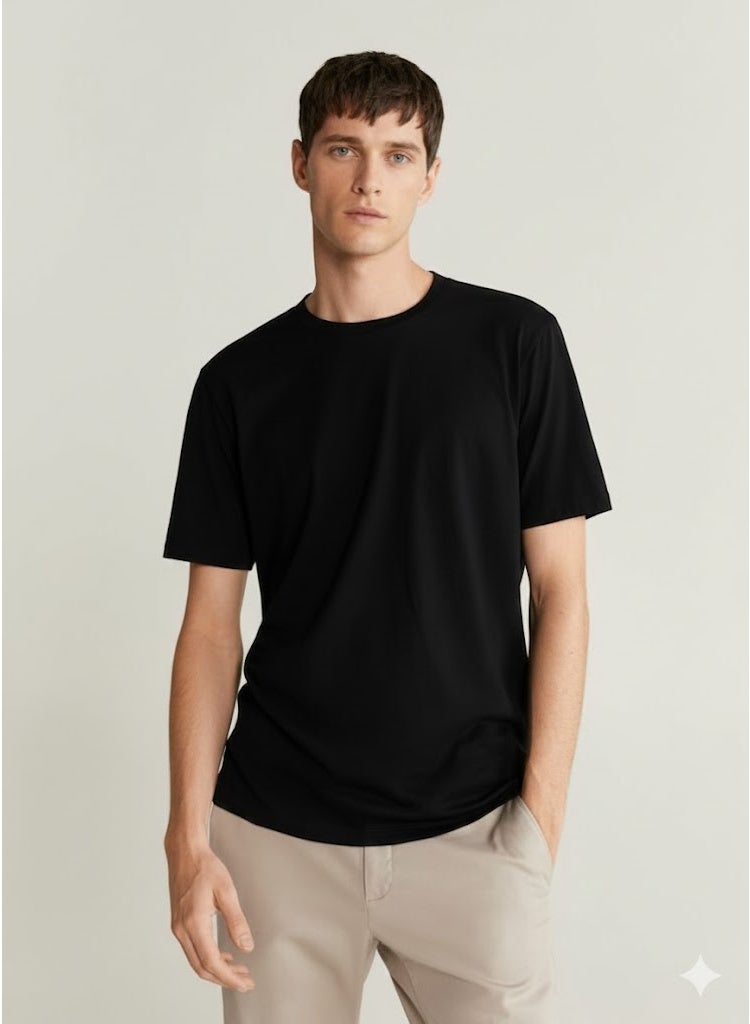  نسمعك تيشيرت أسود للجنسين من NSMIK – قطن 100% - Image 1