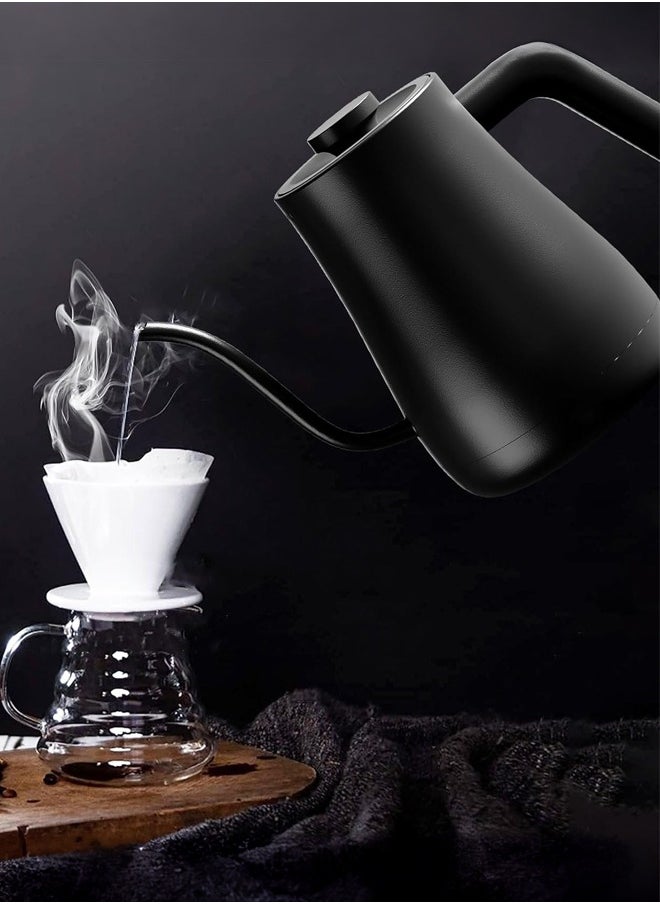 Joshberg Electric Gooseneck Kettle,Coffee Kettle,800ml Water Kettle for Pour-over Coffee & Tea with 5 Preset Temperature Touch Screen Buttons 304 Stainless Steel Coffee and Tea Pot, Black  - Image 3