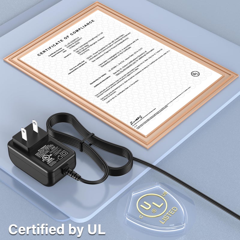 PERFEIDY UL Listed Power Cord for Stanley FATMAX 700 Peak 350 Charger for 300 450 600 500 J3509 J7CSR J5CP J7CS Jump Starter AC/DC Adapter Compatible with Wagan 2354 2355 2464 2509 2595 Adaptor - Image 4