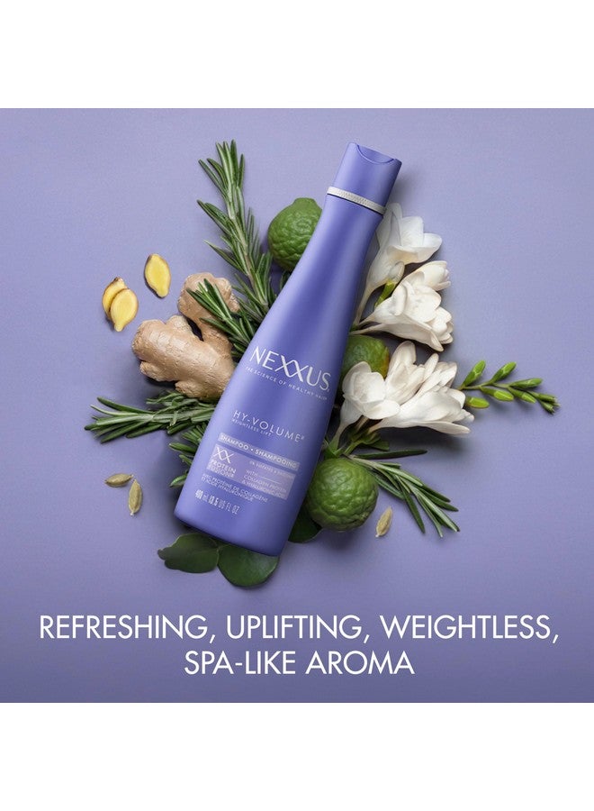 Nexxus HY-VOLUME Weightless Lift Shampoo PROTEIN FUSION with Collagen Protein & Hyaluronic Acid For Flat & Limp Hair for 48 Hours of Volume 13.5 Fl Oz - Image 3