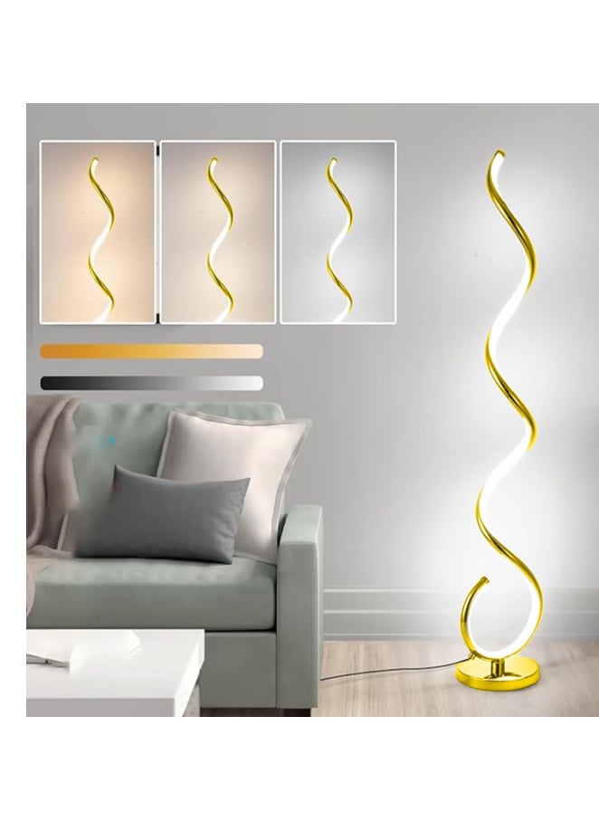 HOCC - Gold Twisted Floor Lamp - Image 1