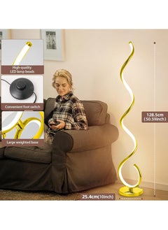 HOCC Gold Twisted Floor Lamp  - Image 3