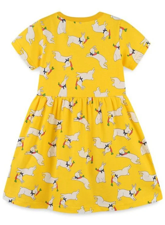 YUNIQEE Printed Fit-and-Flare Dress