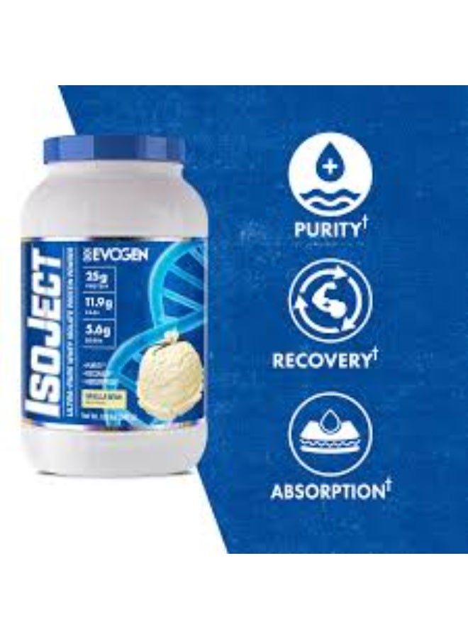 Evogen Nutrition Isoject Protein Vanilla Bean 28 Servings 840g - Image 3