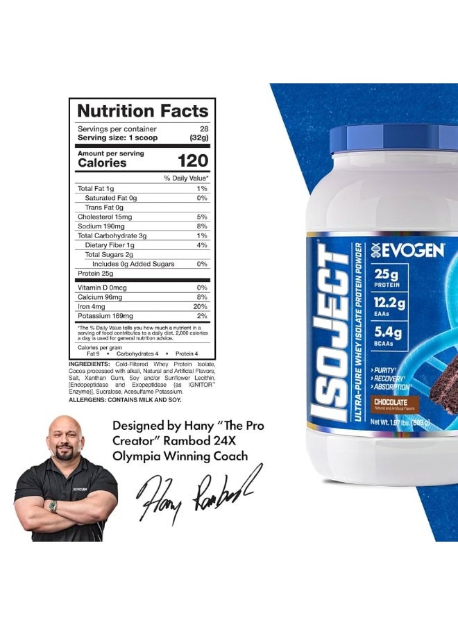 Evogen Nutrition Isoject Protein Vanilla Bean 28 Servings 840g - Image 4