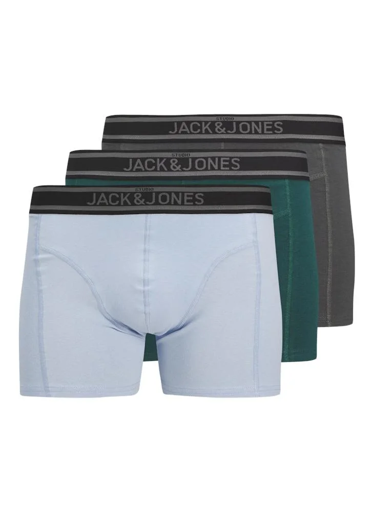 جاك اند جونز 3 Pack Logo Band Trunks