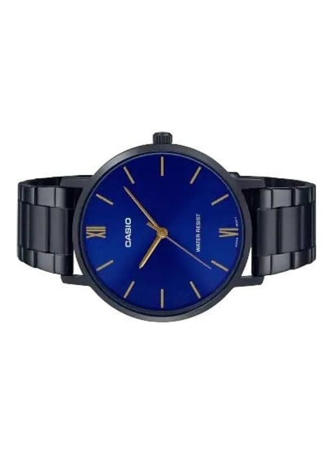 CASIO Men Casio Watch Men Analog Blue Dial Stainless Steel Band MTP-VT01B-2BUDF - Image 2
