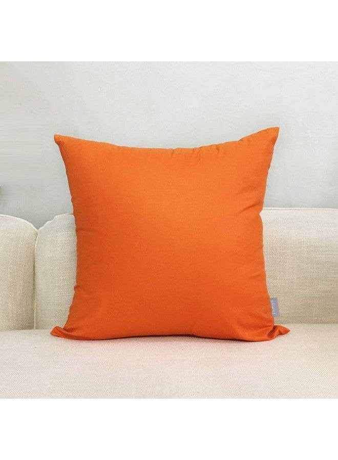 Thmyo Thmyo 4-Pack 100% Cotton Comfortable Solid Decorative Throw Pillow Cases Fall Square Cushion Cover Pillowcases Sublimation Blank Halloween Thanksgiving DIY Throw Pillowcases(18x18inch/45x45cm,Orange)  - Image 5