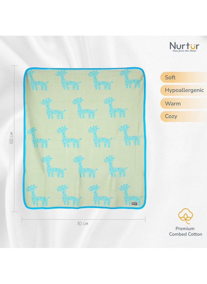 Nurtur Soft Baby Blankets For Boys And Girls 100% Combed Cotton Lightweight Fleece  - Image 2