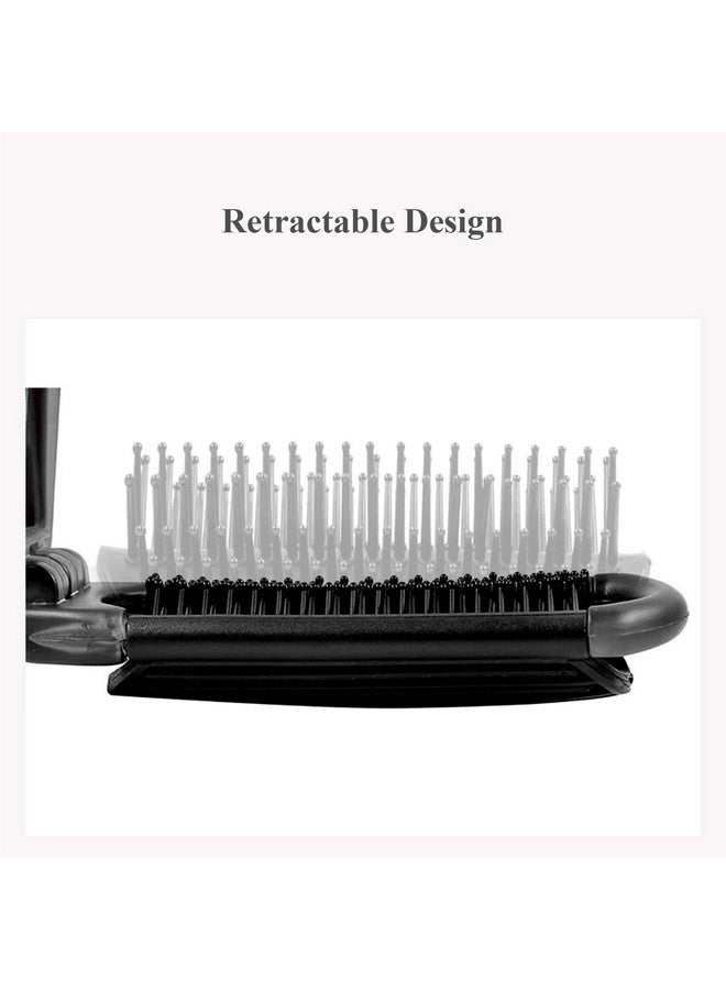 Ancable Ncable Folding Hair Brush Collapsable Pocket Size Brush With Mirror For Family School Travel Car Gym Bag Purse - Image 4