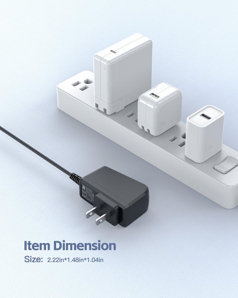 Superer DC 5V 1A Charger Fit for Victrola Record Player Power Cord for Vinyl Suitcase Turntable Player VSC-550BT VSC-550BT-BK Vintage 3-Speed Replacement FJ-SW0501500DU AC Adapter Supply - Image 4