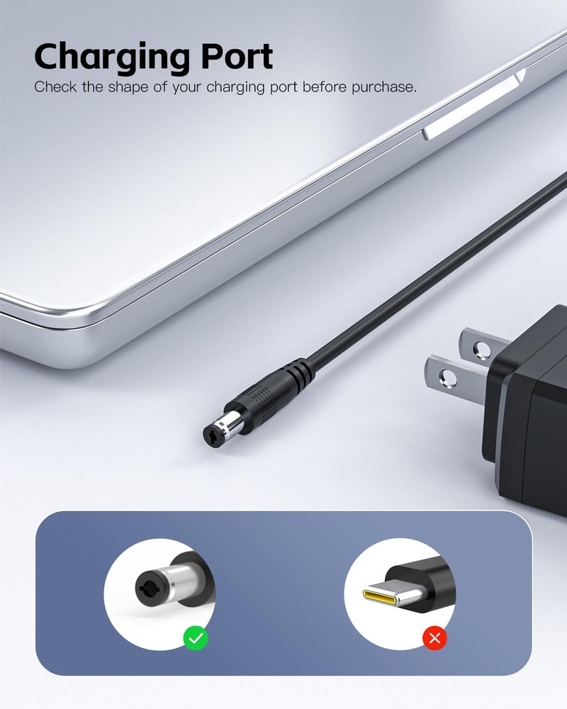 Superer DC 5V 1A Charger Fit for Victrola Record Player Power Cord for Vinyl Suitcase Turntable Player VSC-550BT VSC-550BT-BK Vintage 3-Speed Replacement FJ-SW0501500DU AC Adapter Supply - Image 3