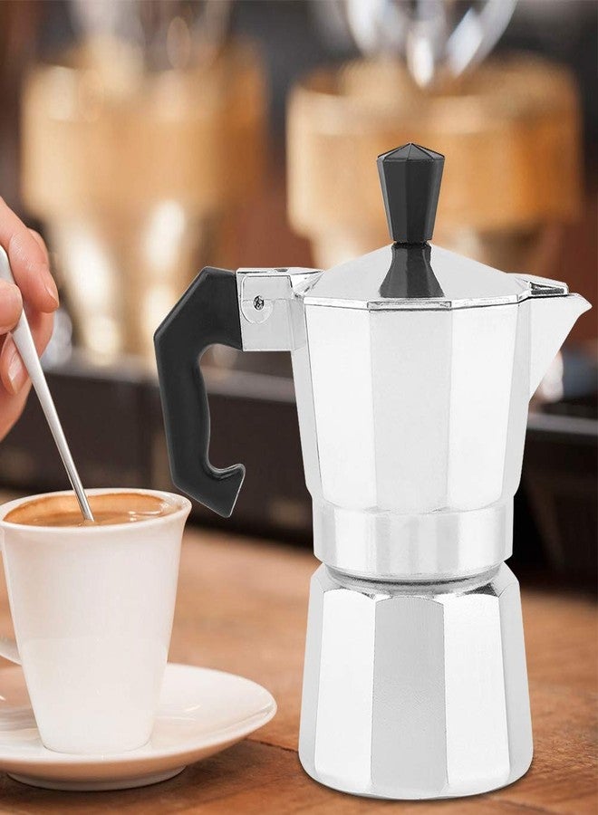 Tbest Coffee Maker,50mL 1 Cup Aluminum Italian Type Pot Espresso Coffee Maker Stove Home Office Use - Image 3