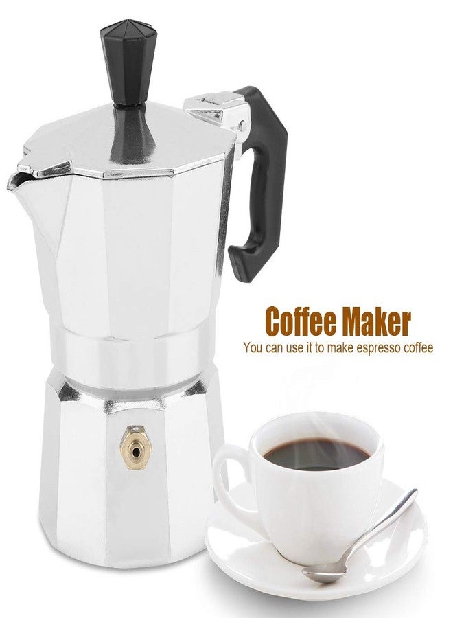 Tbest Coffee Maker,50mL 1 Cup Aluminum Italian Type Pot Espresso Coffee Maker Stove Home Office Use - Image 2