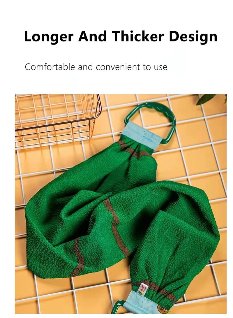 فرشاة peeling للظهر من MAKINGTEC - منشفة فرك الجسم للاستحمام وغسل الجسم، قطعة غسيل للرجال والنساء، فرشاة تقشير الجسم، مقشر، 500D أخضر - Image 2