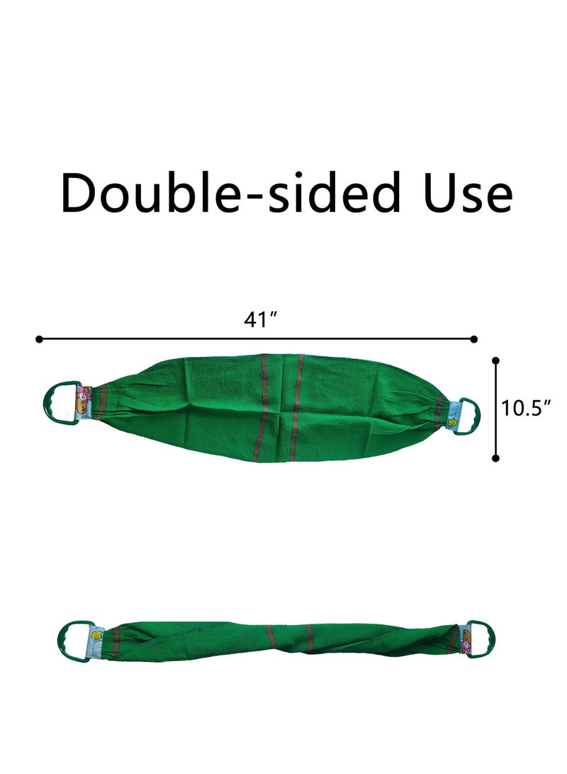 فرشاة peeling للظهر من MAKINGTEC - منشفة فرك الجسم للاستحمام وغسل الجسم، قطعة غسيل للرجال والنساء، فرشاة تقشير الجسم، مقشر، 500D أخضر - Image 5