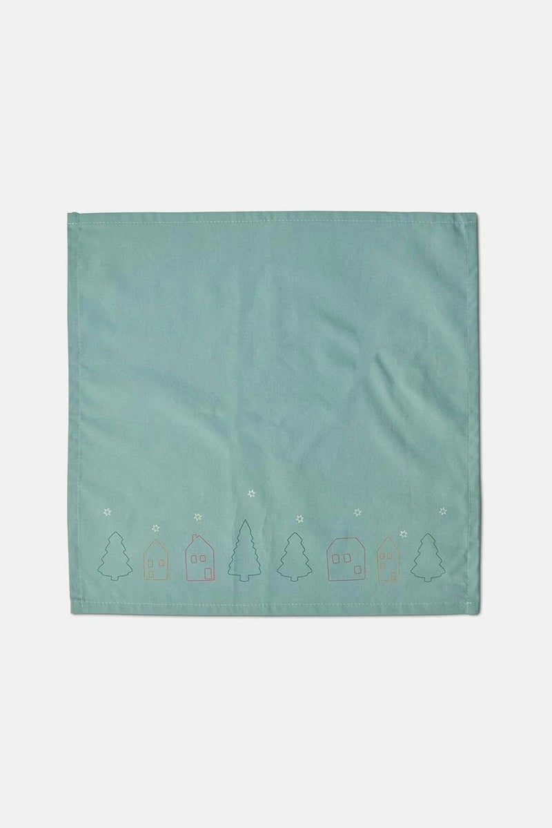 Tchibo 4 Pieces Serviette Embroidery Set, Green - Image 3