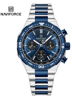 Luxury Stainless Steel Chronograph Watch for Men with Multifunctional Dial and Water Resistant Design