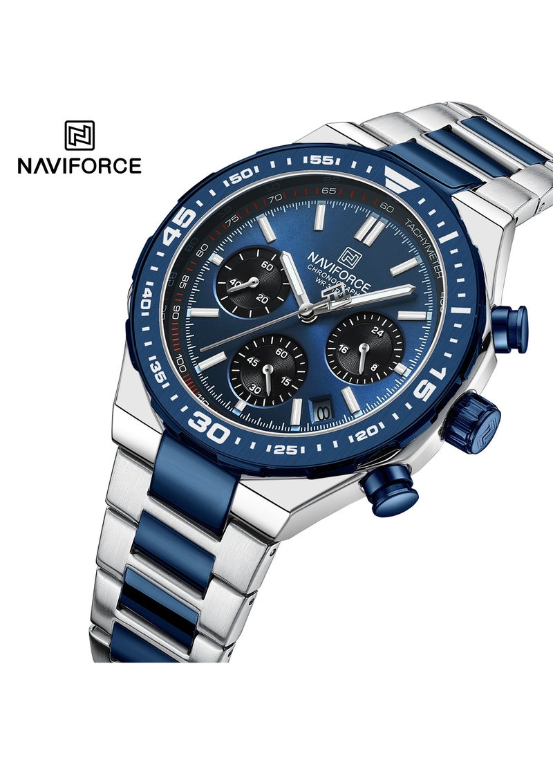 NAVIFORCE - Luxury Stainless Steel Chronograph Watch for Men with Multifunctional Dial and Water Resistant Design - Image 1