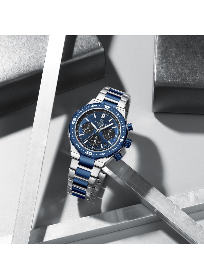 NAVIFORCE - Luxury Stainless Steel Chronograph Watch for Men with Multifunctional Dial and Water Resistant Design - Image 1