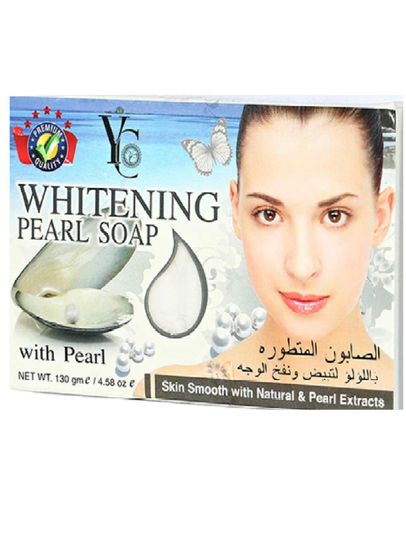واي سي الصابون المتطوره باللؤلؤ لتبيض ونفخ الوجه 130 جرام - Image 1