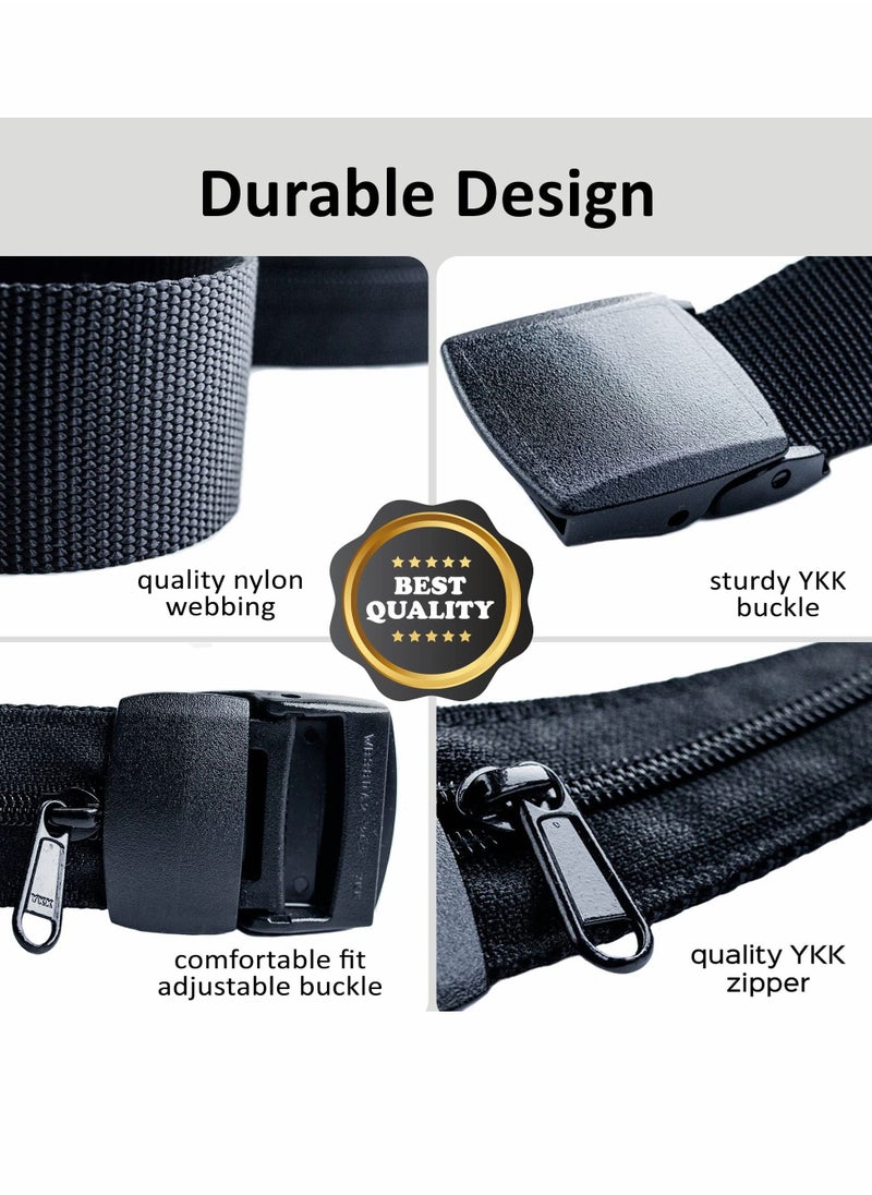 Excefore Money Belt for Men, Travel Security Belt with Hidden Money Compartment Pocket  - Image 3