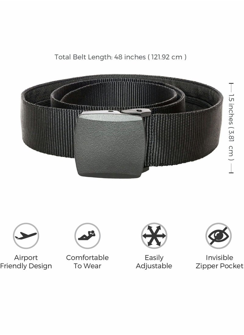 Excefore Money Belt for Men, Travel Security Belt with Hidden Money Compartment Pocket  - Image 5