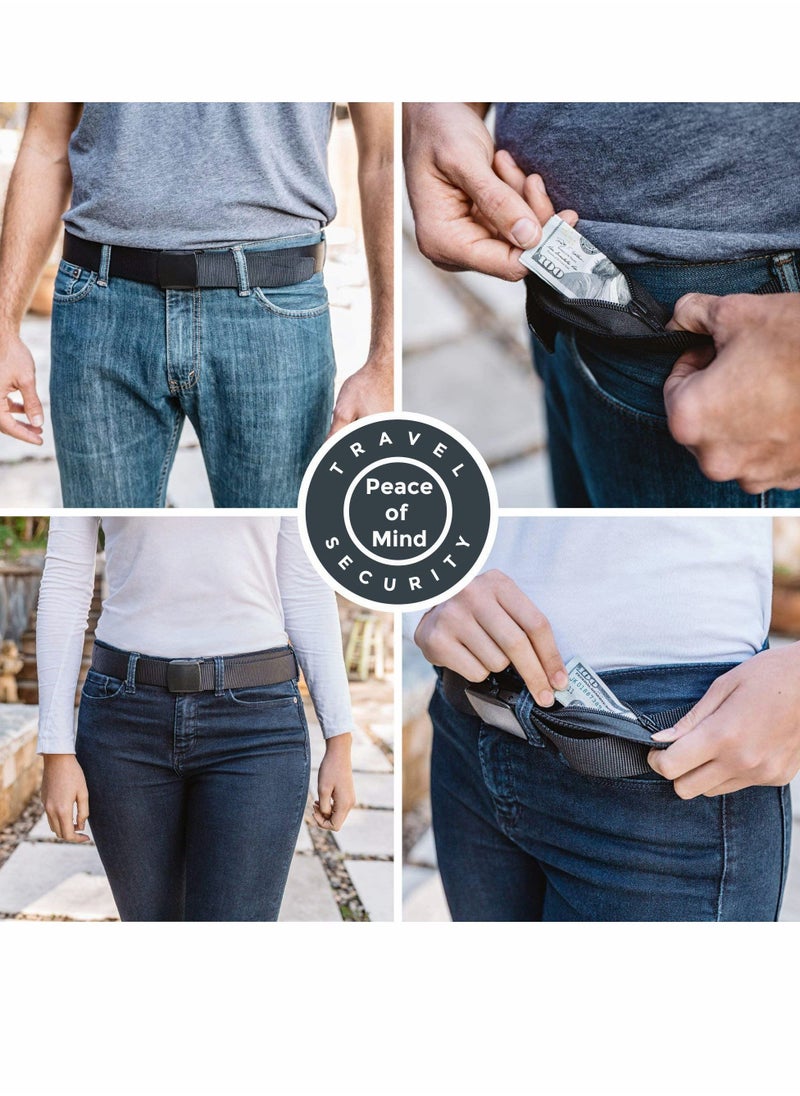 Excefore Money Belt for Men, Travel Security Belt with Hidden Money Compartment Pocket  - Image 4