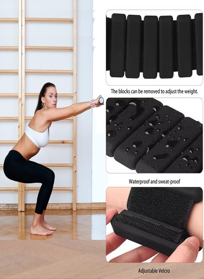 MANO 4pcs Adjustable Wrist and Ankle Weights for Women 1 lb Each Stength Training Weights for Arms and Legs Wearable Wrist Straps for Weightlifting, Running, Walking, Fitness, Yoga Black - Image 4