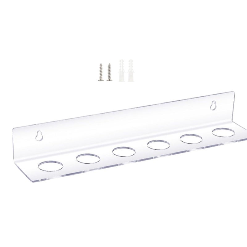 Clear Acrylic Golf Ball Display Rack Wall Mounted Floating Shelf Holds Up to 6 Balls - Image 4