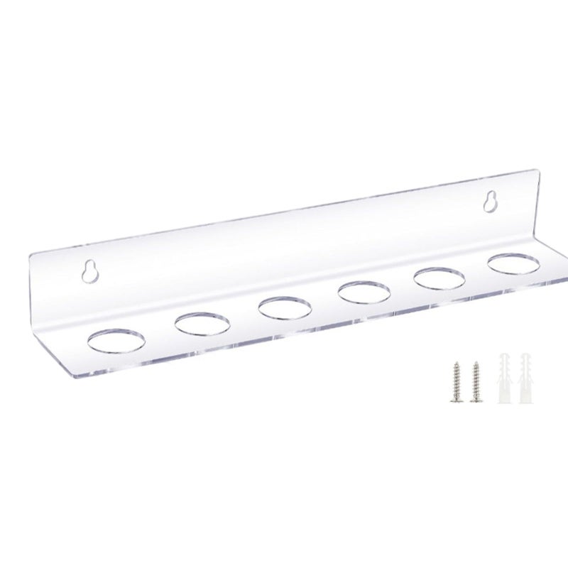 Clear Acrylic Golf Ball Display Rack Wall Mounted Floating Shelf Holds Up to 6 Balls - Image 2