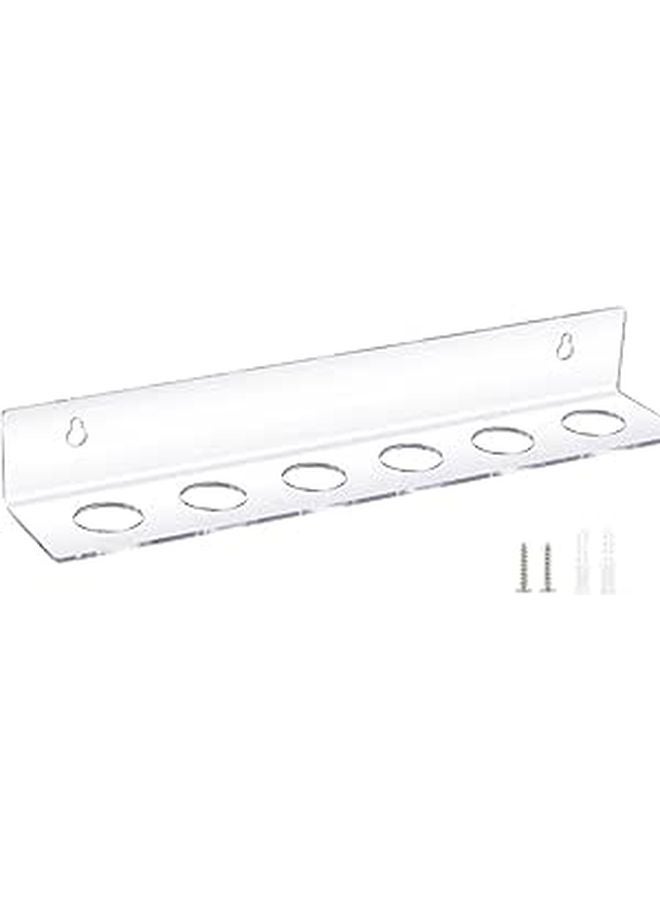 Clear Acrylic Golf Ball Display Rack Wall Mounted Floating Shelf Holds Up to 6 Balls - Image 1
