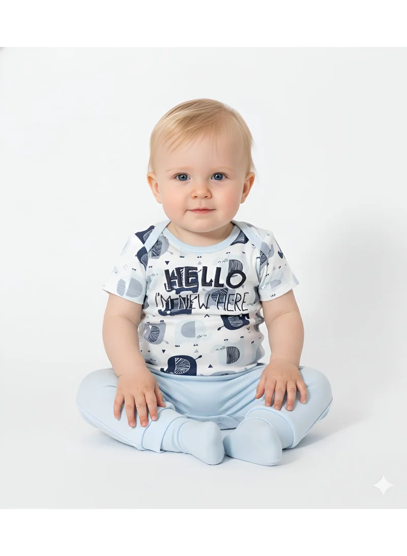 بمبىمىشى بيجامة بامبيميتشي قطعتين بطبعة فيل وأكمام قصيرة