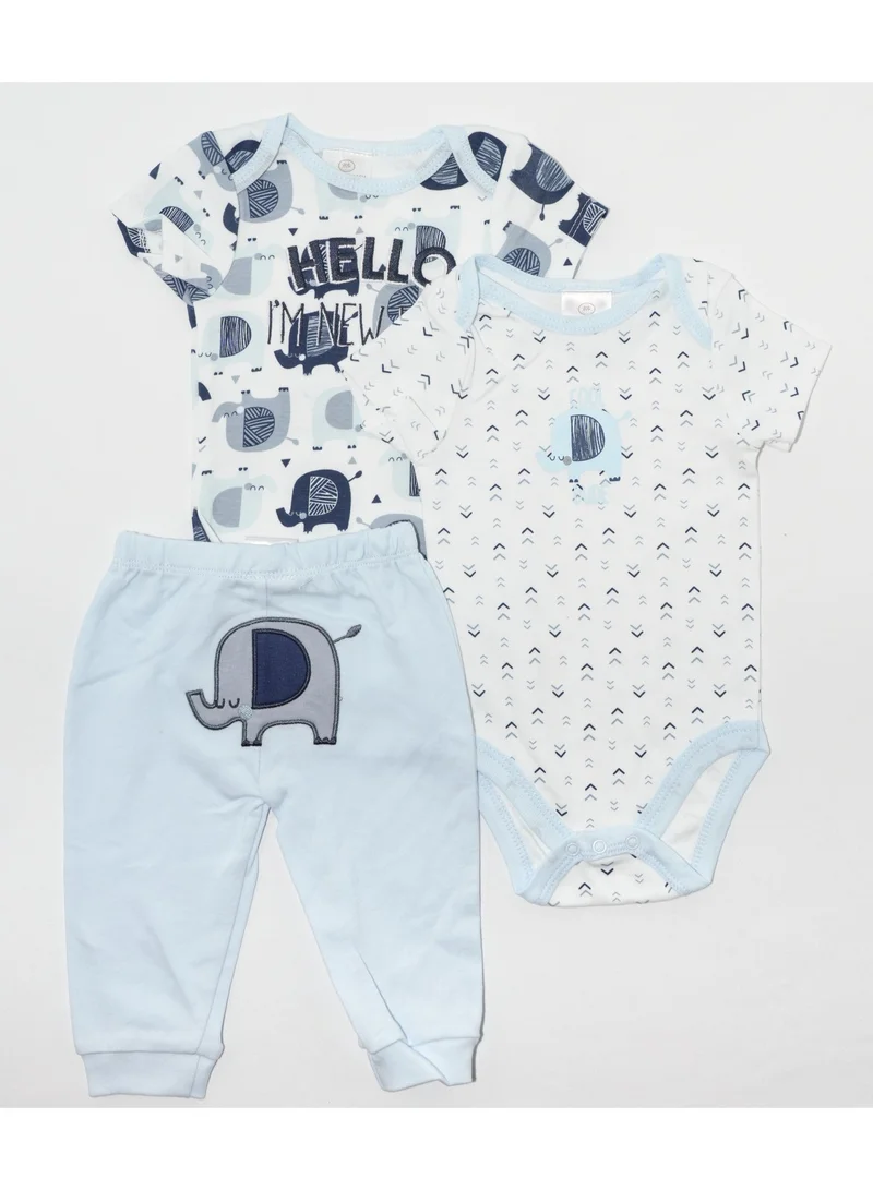 بمبىمىشى بيجامة بامبيميتشي قطعتين بطبعة فيل وأكمام قصيرة