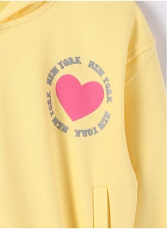 LC WAIKIKI Hooded Printed Long Sleeve Girl Zippered Sweatshirt  - Image 3