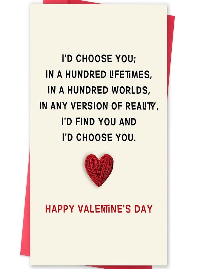 MQMRYeto Romantic Valentine's Day Card Gift for Him Her,Funny Valentine's Day Card for Husband, Wife, Boyfriend, Girlfriend, Spouse - Image 1