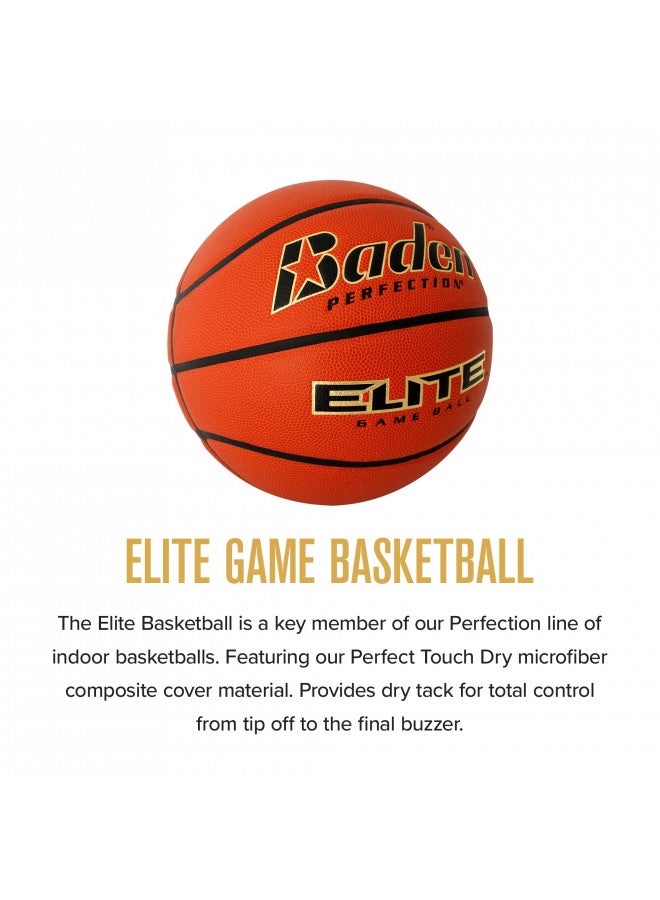 Baden Elite Indoor Game Composite Basketball - Official Size 6 & 7 | Premium Quality for Professional Play | Ideal for Indoor Games - Image 2