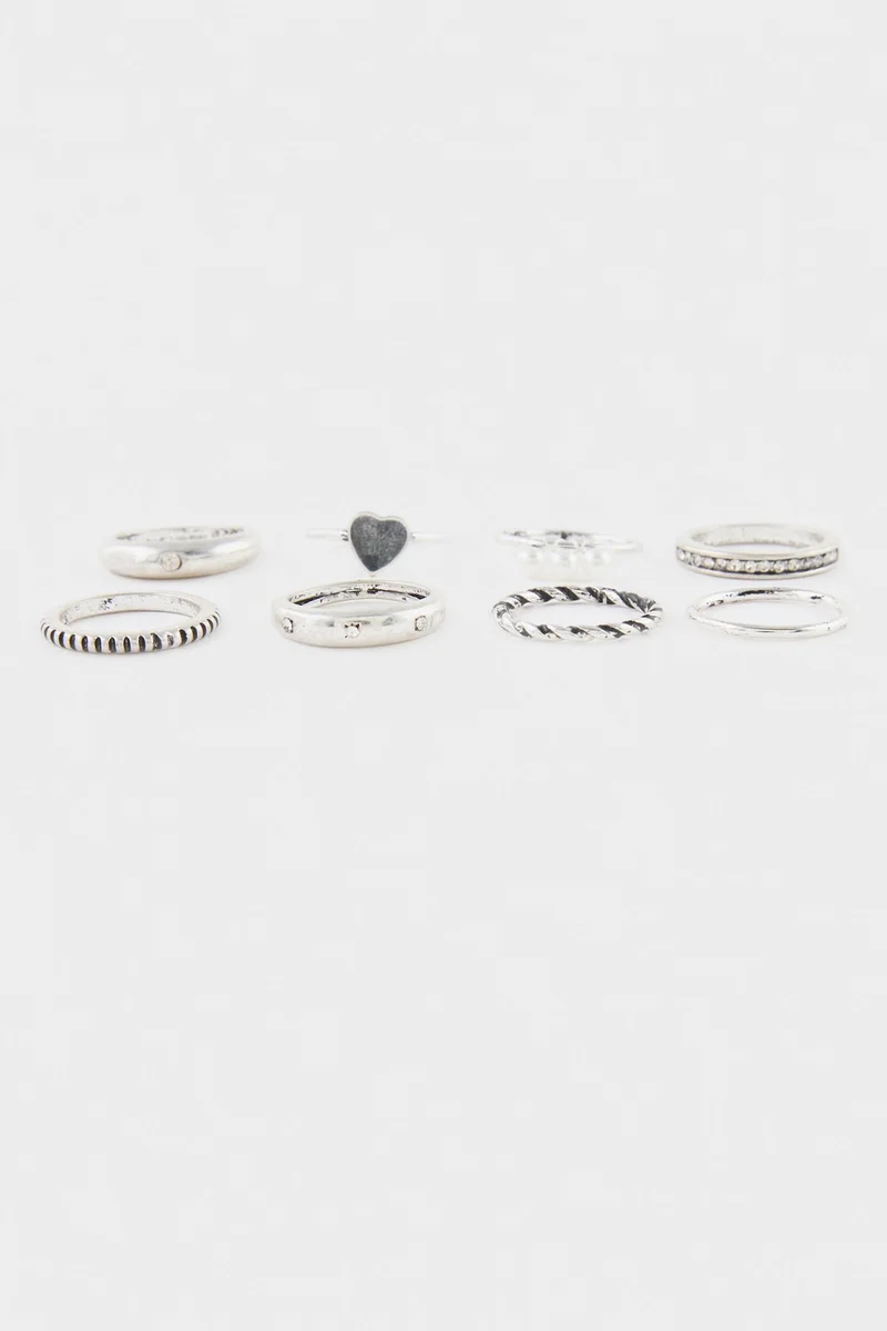 Defacto  Woman 8 Piece Rings for Women | Best Price UAE