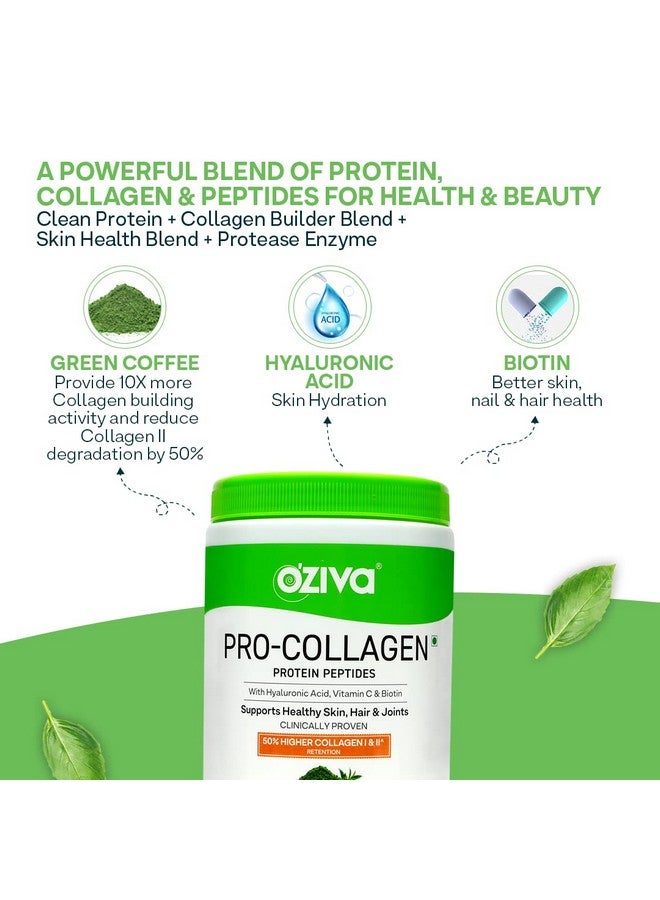 OZiva OZiva Pro-Collagen Protein Peptides For Improved Skin & Hair Health,Collagen Peptides With Types I & Ii With Vitamin C,Hyaluronic Acid & Biotin,500G,Caramel,Pack Of 2-Powder,2 count,25 servings - Image 4