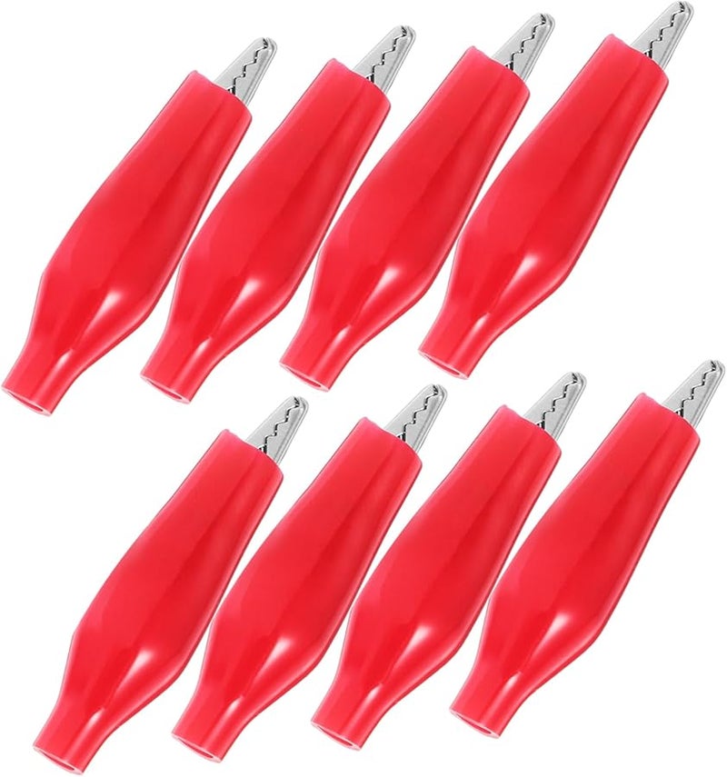 مشابك التمساح الحمراء 100 قطعة مشابك كهربائية غير تالفة لاختبار اللحام وملحقات السيارات - Image 1