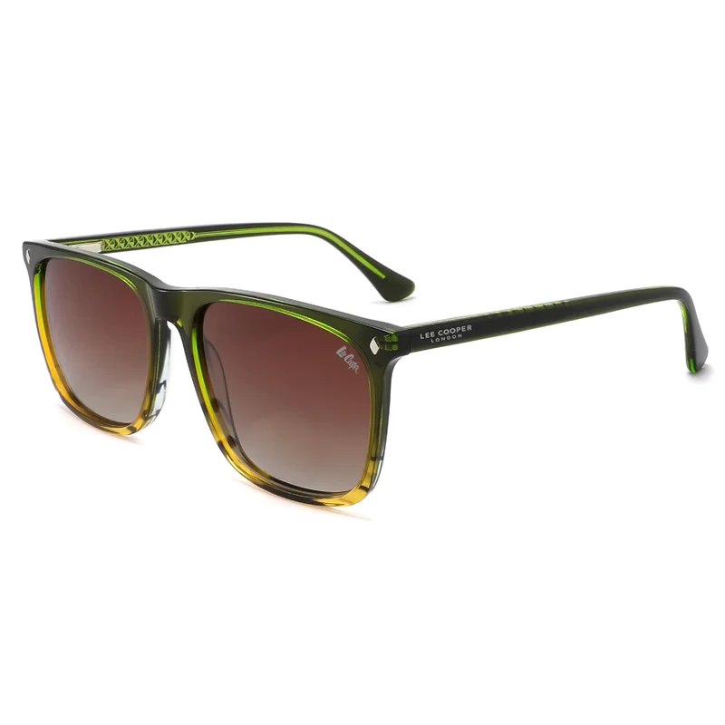 1.1 Tac Polarized Sunglasses Trans.Green Lami Brown Frame Brown Gradient Mirror Lens 56mm  - LCM10553C1