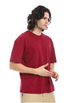 Andora Crew Neck Short Sleeves T-Shirt_Wine Red  - Image 2