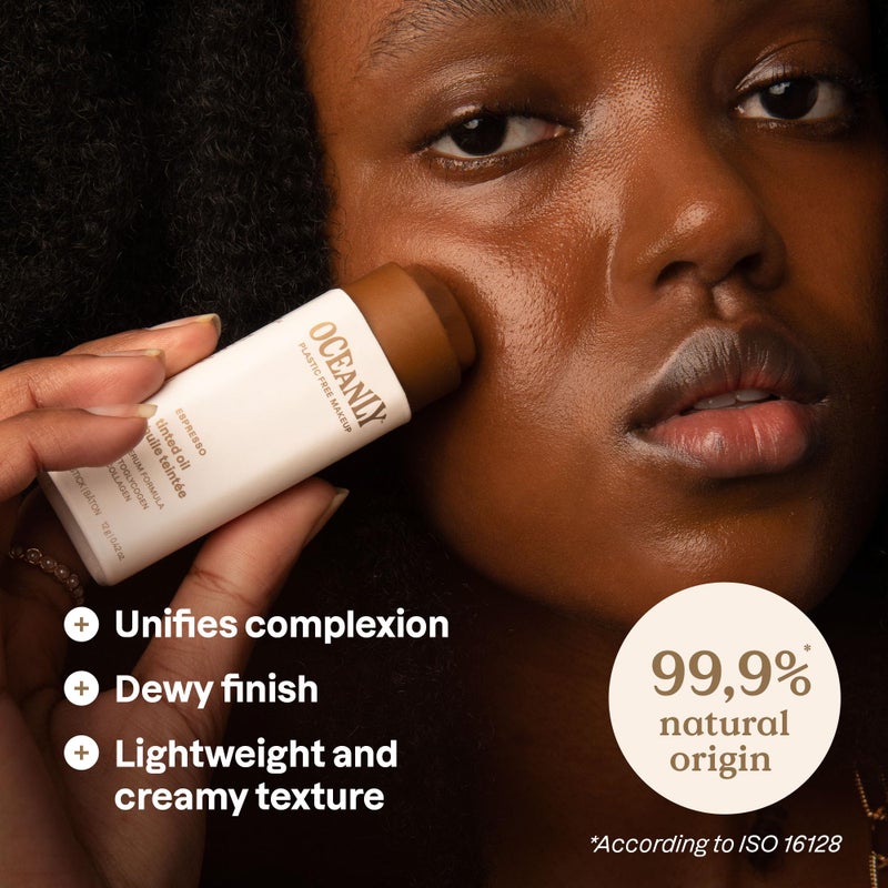 ATTITUDE Oceanly Light Coverage Face Tinted Oil Stick, EWG Verified, Titanium Dioxide-Free, Vegan & Cruelty-Free Tinted Moisturizer, Plastic-Free, Espresso, 0.42 Ounces - Image 2