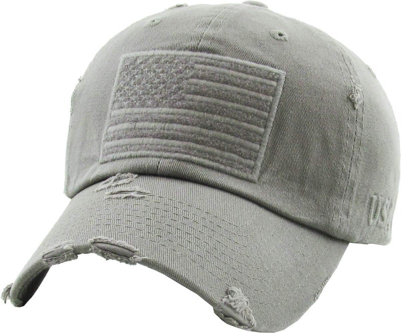 KBETHOSA Flag USA America Military Thin Blue Line Thin Red Line Vintage Distressed Baseball Cap Dad Hat Unisex Adjustable - Image 1