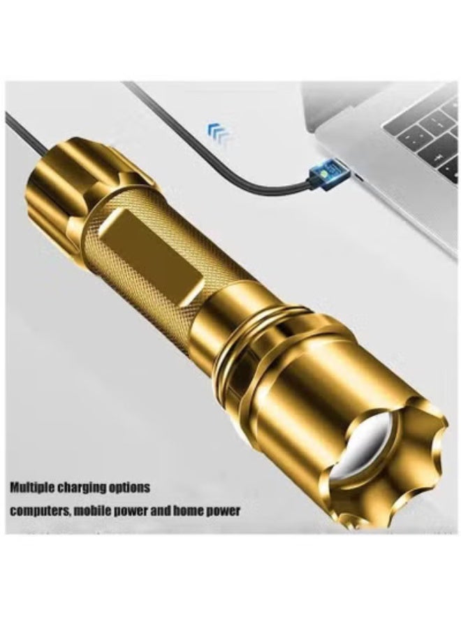 Q5 Mini LED Flashlight Rechargeable Zoom Torch with Built in Battery, Waterproof Portable Flashlight for Camping, Hiking and Emergency Use - Image 4