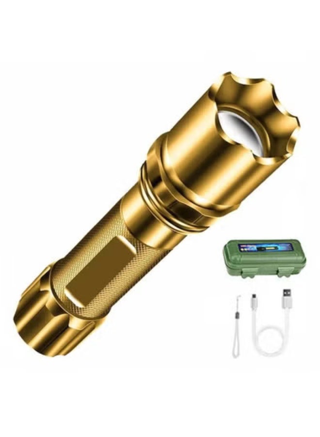 Q5 Mini LED Flashlight Rechargeable Zoom Torch with Built in Battery, Waterproof Portable Flashlight for Camping, Hiking and Emergency Use - Image 1