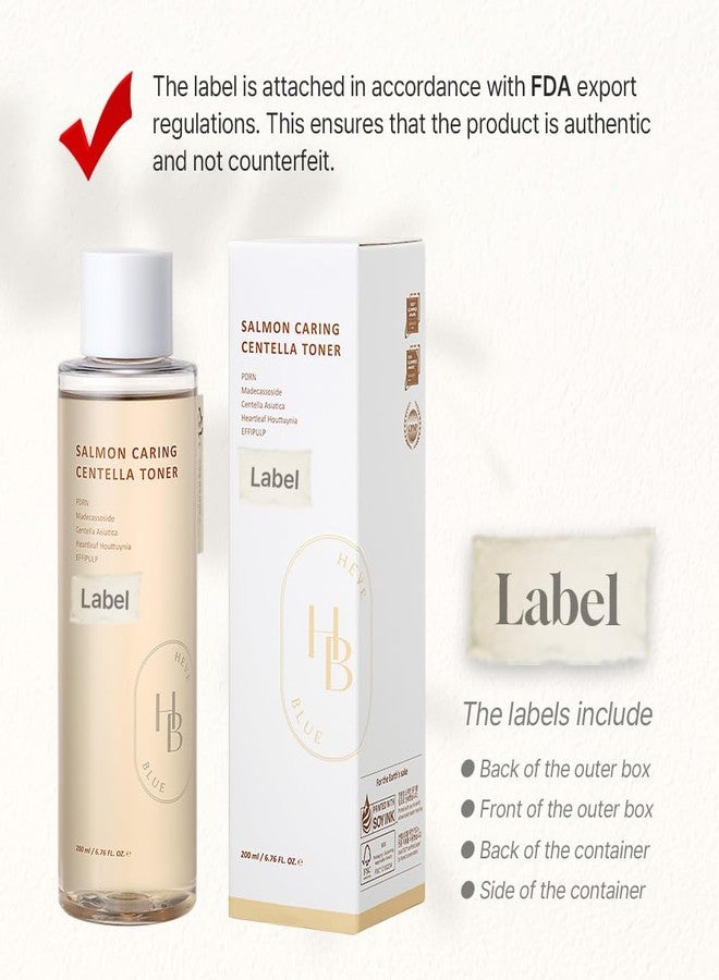 HEVEBLUE Salmon Caring Centella Toner - Salmon PDRN, pH 5.5, Salmon Egg Extract, Centella, Madecassoside, Restore and Rejuvenate, Refine Skin Texture, Low Irritation, Korean Skincare, K-Beauty - Image 2
