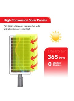Generic 3000W Solar Street Light Dusk to Dawn with Remote Control Motion Sensor Solar Lights Outdoor Waterproof, Perfect for Patio, Shed, Garden, Backyard  - Image 3